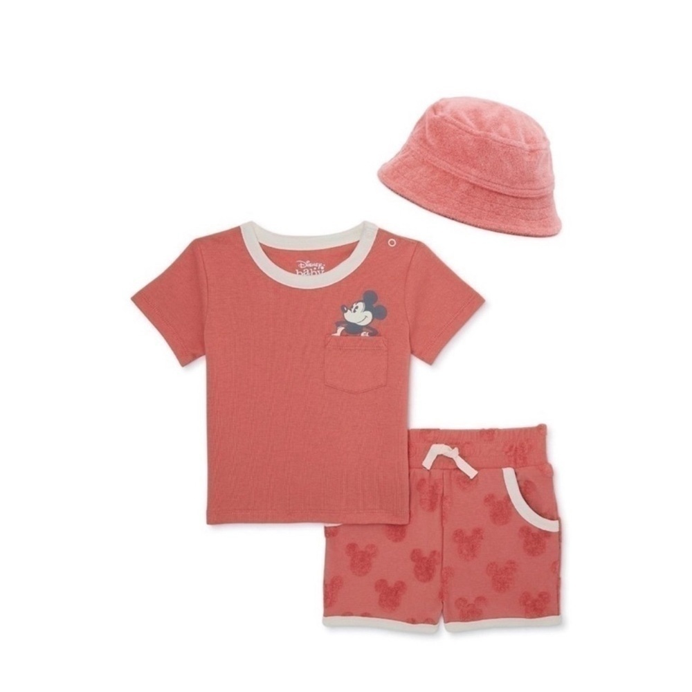 Mickey Mouse Baby Boys Terry Outfit Set, 3-Piece, Size 0-3 month